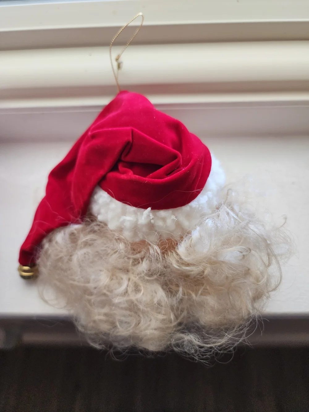 Vintage Red and White Santa Head Ornament